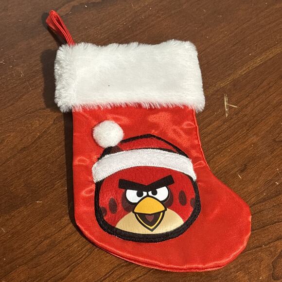 Angry birds red bird wearing santa hat MINI christmas stocking Commonwealth 2012 - Picture 1 of 4